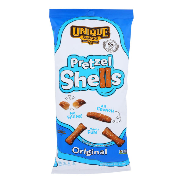 Unique Pretzels - Pretzel Shells - Original - Case of 12 - 10 Ounce.