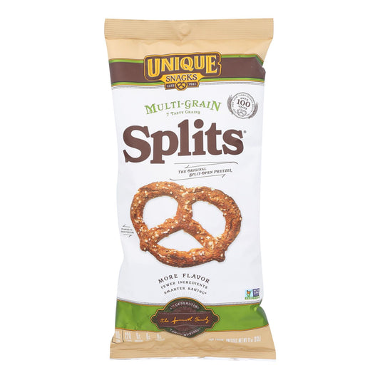 Unique Pretzels - Splits - Multi Grain - Case of 12 - 11 Ounce.