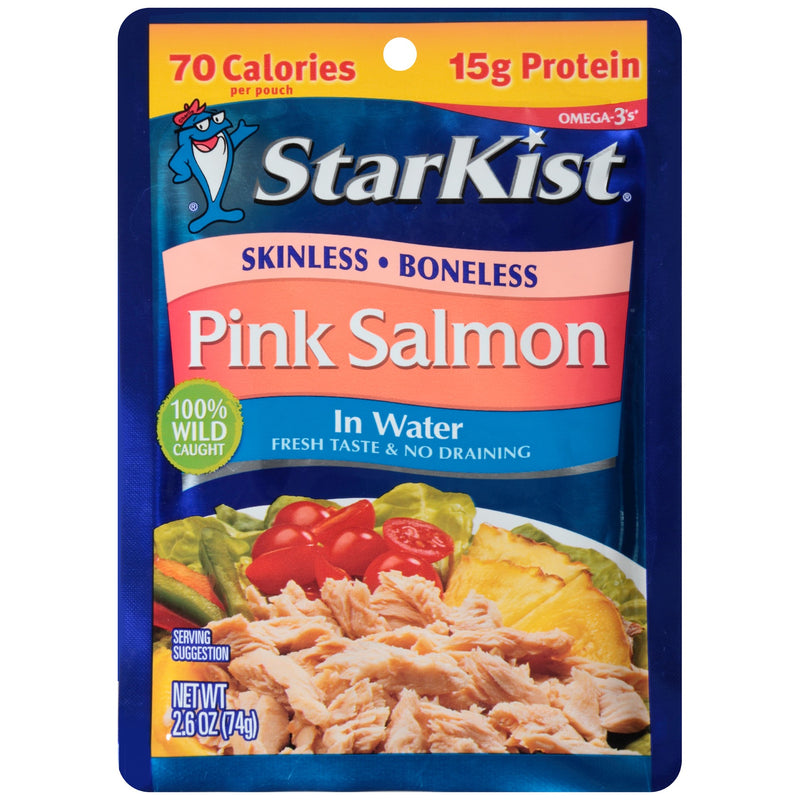 Starkist Pink Salmon Water Blue Ribbon 2.6 Ounce Size - 12 Per Case.