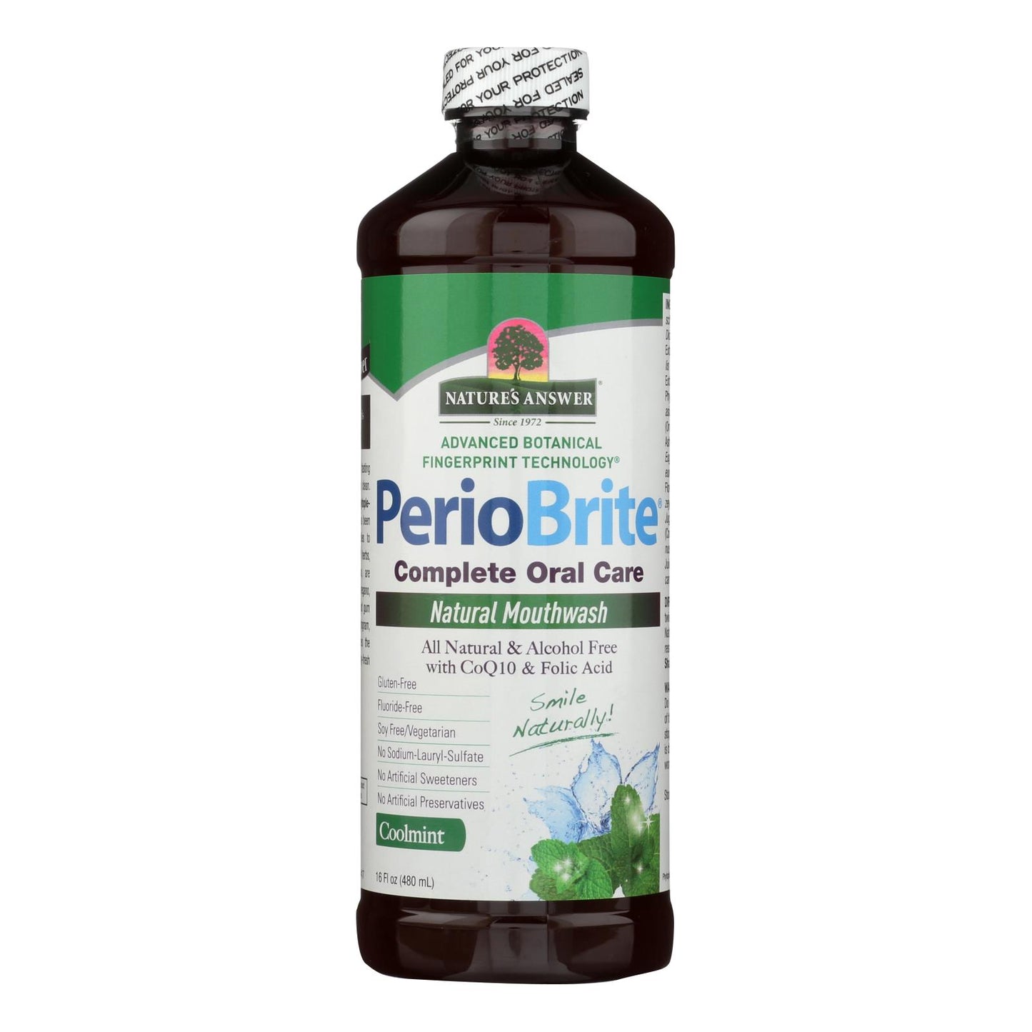 Nature's Answer - PerioWash Mouthwash Alcohol-Free Cool Mint - 16 fl Ounce