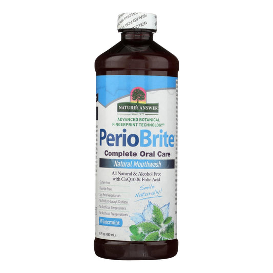 Nature's Answer - PerioWash Mouthwash Alcohol-Free Winter Mint - 16 fl Ounce