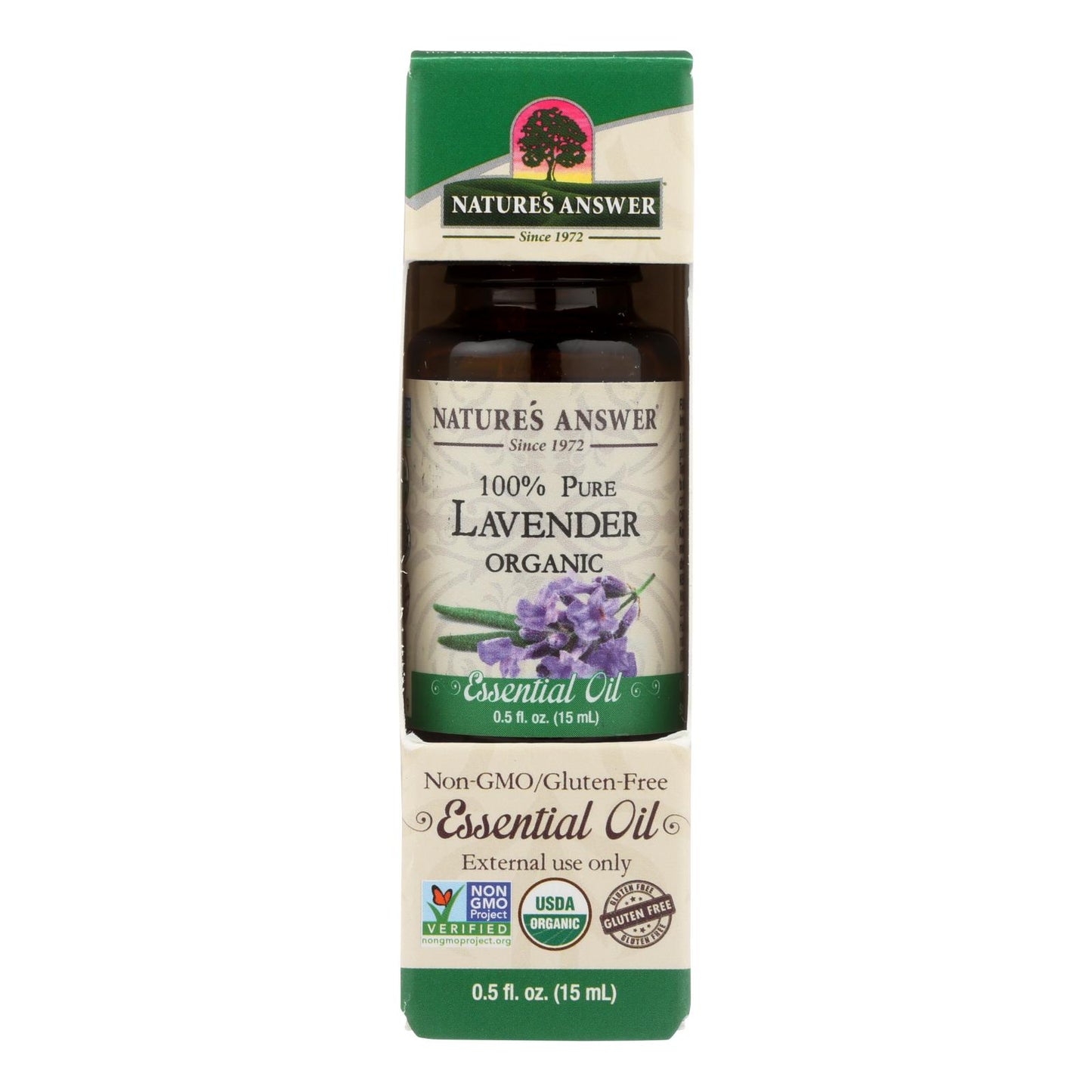 Nature's Answer - Organic Essential Oil - Lavender - 0.5 Ounce.