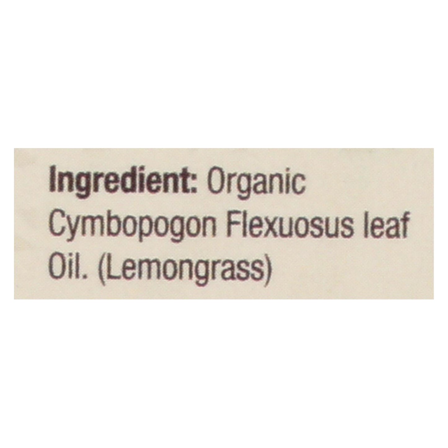 Nature's Answer - Organic Essential Oil - Lemongrass - 0.5 Ounce.