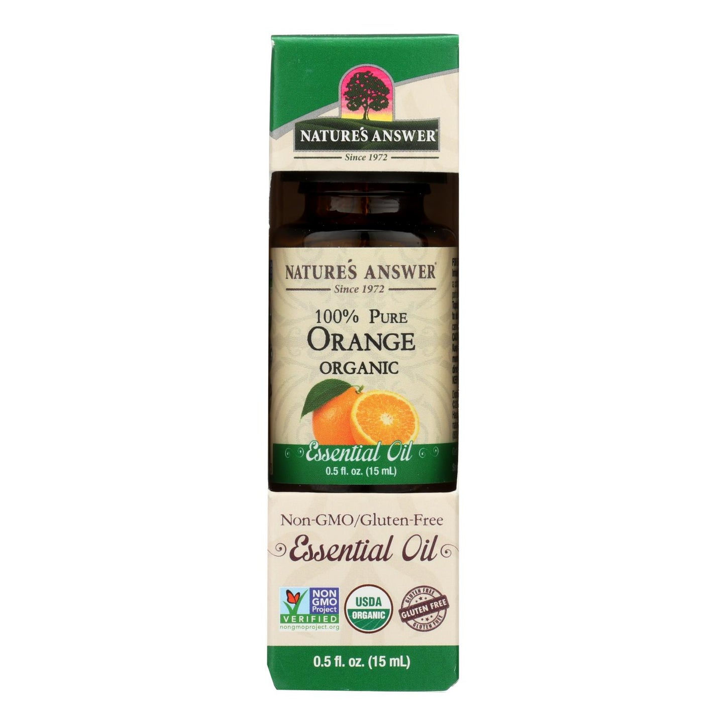 Nature's Answer - Organic Essential Oil - Orange - 0.5 Ounce.