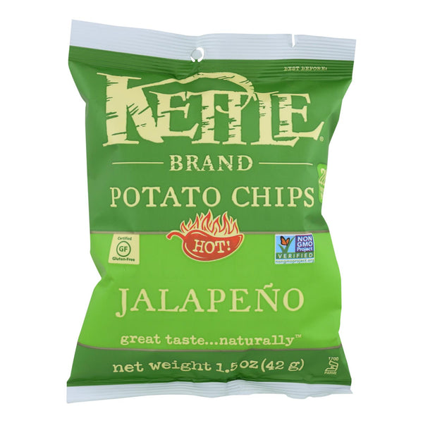 Kettle Brand Potato Chips - Jalapeno - Hot - 1.5 Ounce - case of 24