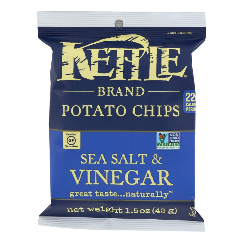 Kettle Brand Potato Chips - Sea Salt and Vinegar - 1.5 Ounce - case of 24