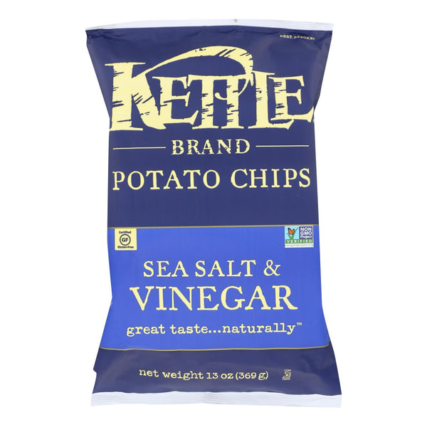 Kettle Brand - Potato Chps Sea Salt & Vngar - Case of 9 - 13 Ounce