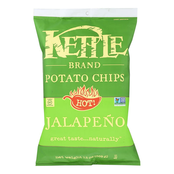 Kettle Brand - Potato Chips Jalapeno - Case of 9 - 13 Ounce