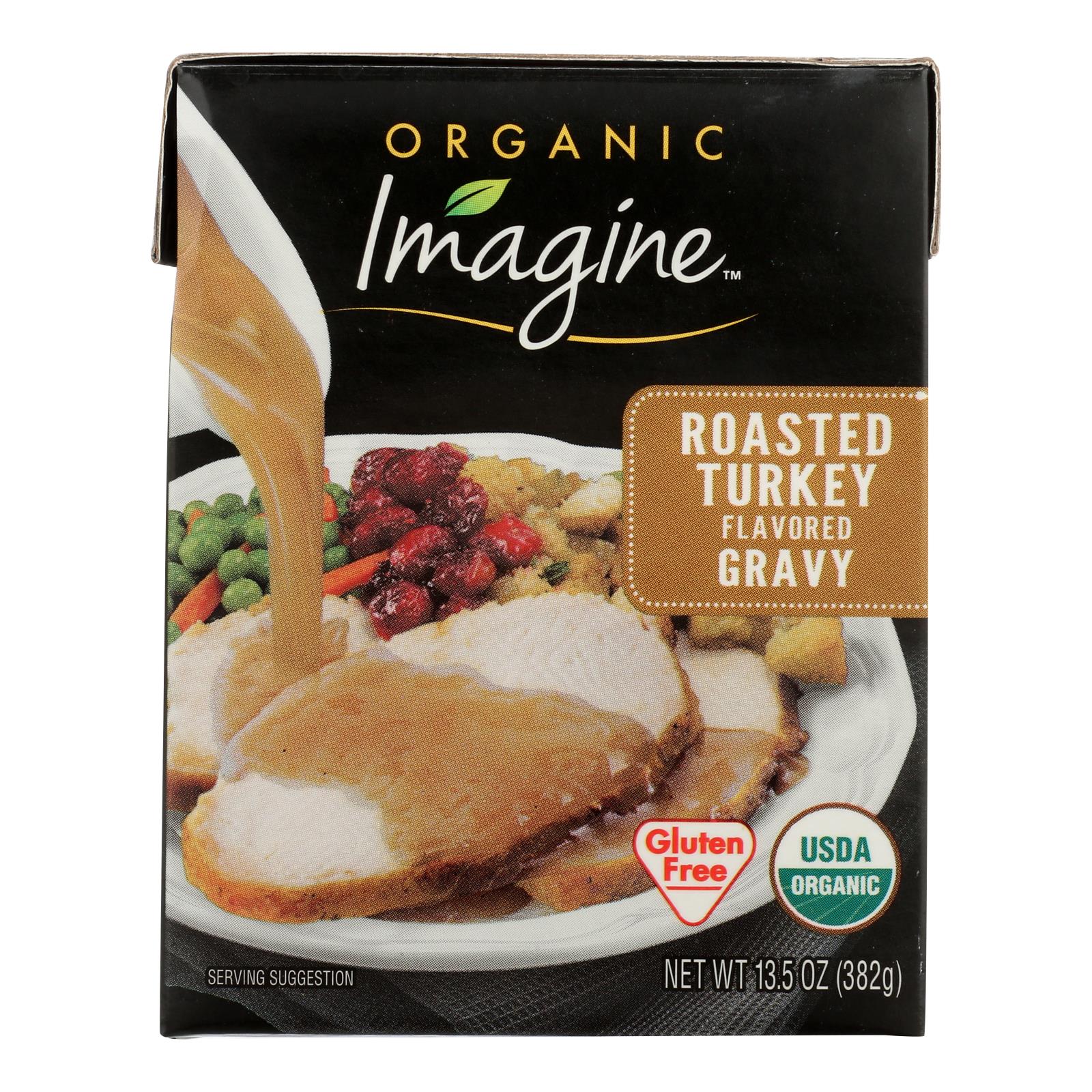 Imagine Foods Organic Roasted Turkey Gravy  - Case of 12 - 13.5 Fluid Ounce