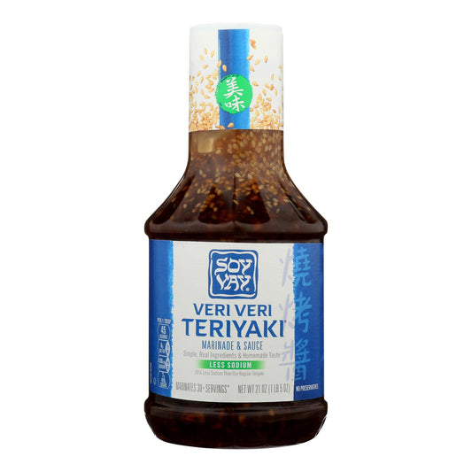 Soy Vay Veri Teriyaki Marinade and Sauce - Case of 6 - 21 Ounce.