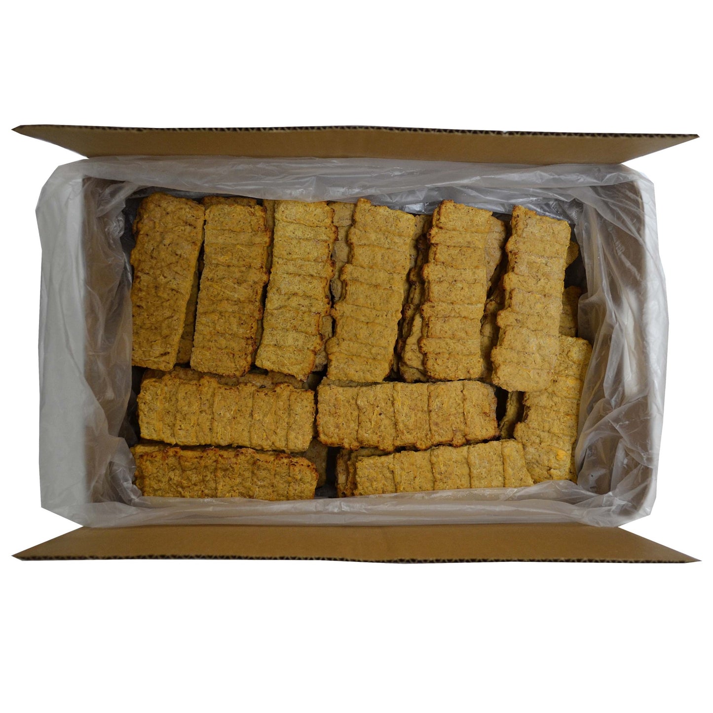 Fully Cooked Pork Rib Shaped Patties Bulk 3 Ounce Size - 80 Per Case.