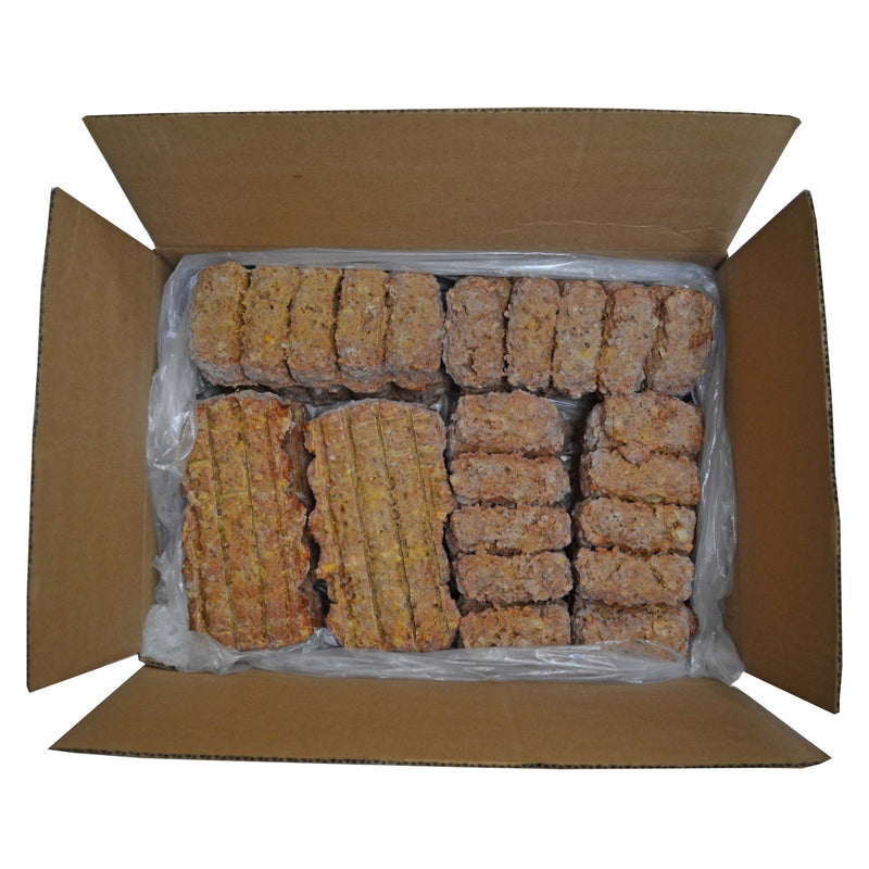 Fully Cooked Pull Apart Beef Meatloaf Loaves 21 Ounce Size - 12 Per Case.