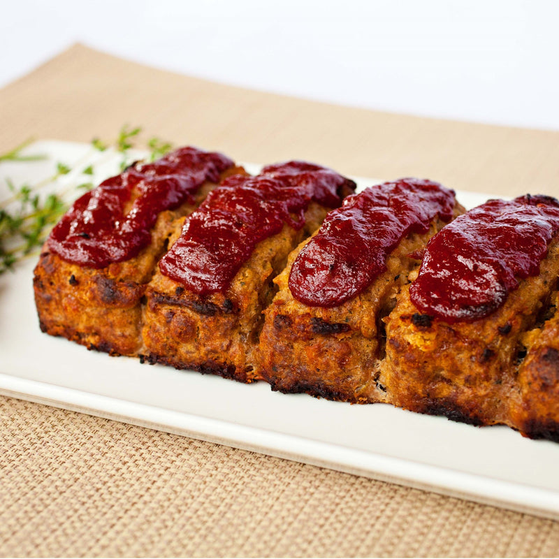 Fully Cooked Pull Apart Beef Meatloaf Loaves 21 Ounce Size - 12 Per Case.