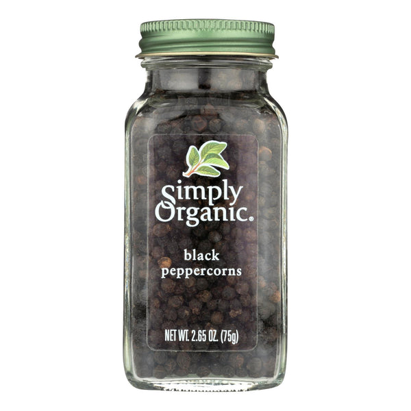 Simply Organic Black Peppercorns - Case of 6 - 2.65 Ounce.