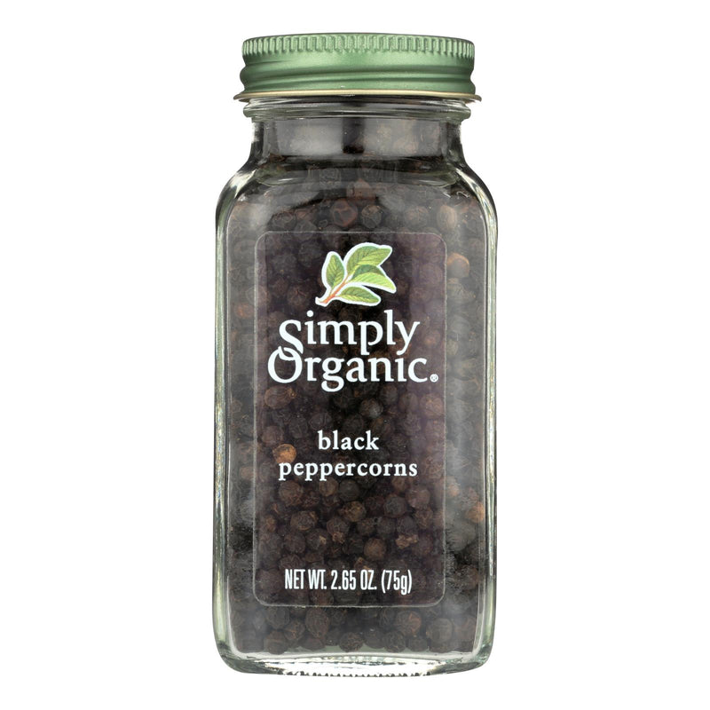 Simply Organic Black Peppercorns - Case of 6 - 2.65 Ounce.