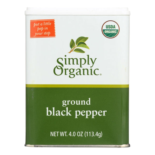 Simply Organic Ground Black Pepper - Case of 6 - 4 Ounce.