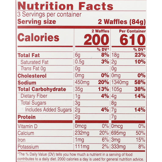 Van's Waffle Gluten Free Apple Cinnamon 9 Ounce Size - 12 Per Case.