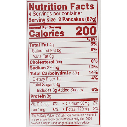 Van's Pancake Gluten Free Totally Natural 12.4 Ounce Size - 12 Per Case.