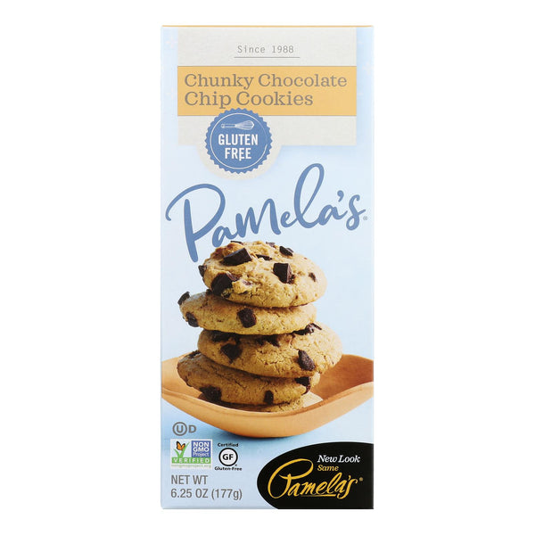 Pamela's Products - Cookies - Chunky Chocolate Chip - Gluten-Free - Case of 6 - 6.25 Ounce.