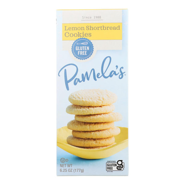 Pamela's Products - Cookies - Lemon Shortbread - Gluten-Free - Case of 6 - 6.25 Ounce.