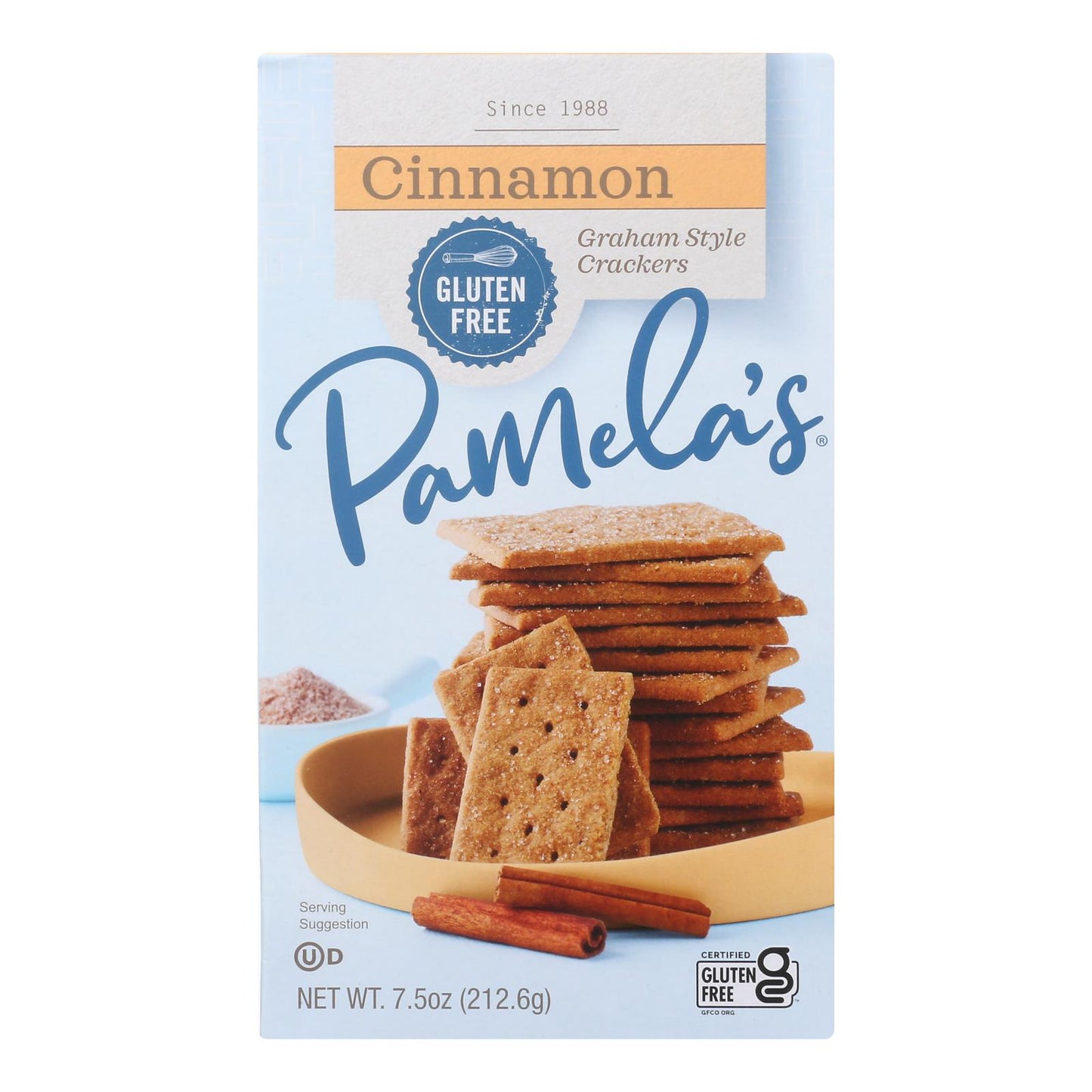 Pamela's Products - Grahams Style Crackers - Cinnamon - Case of 6 - 7.5 Ounce.