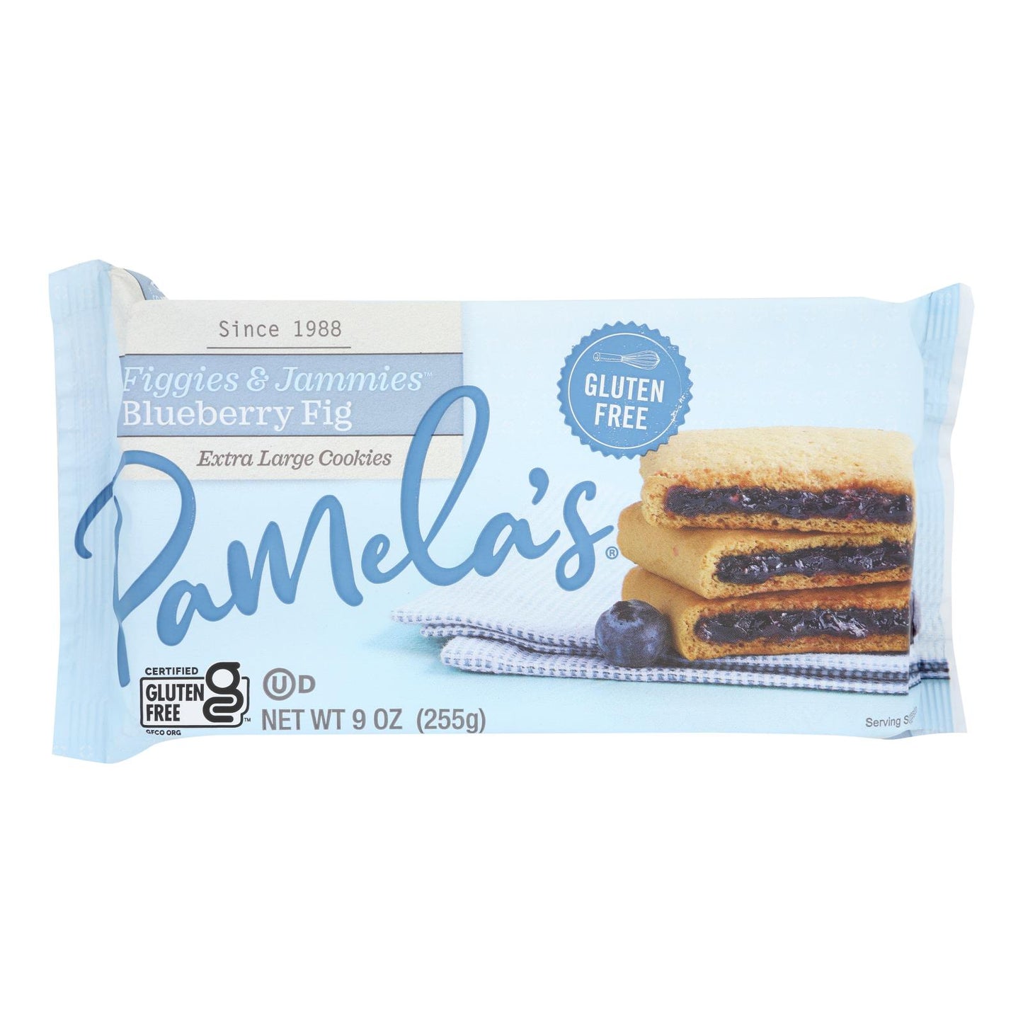 Pamela's Products - Figgies and Jammies Cookies - Blueberry and Fig - Case of 6 - 9 Ounce.