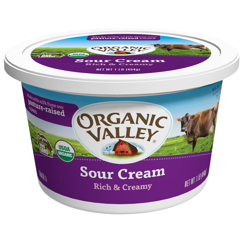 Organic Valley Organic Sour Cream 16 Ounce Size - 6 Per Case.