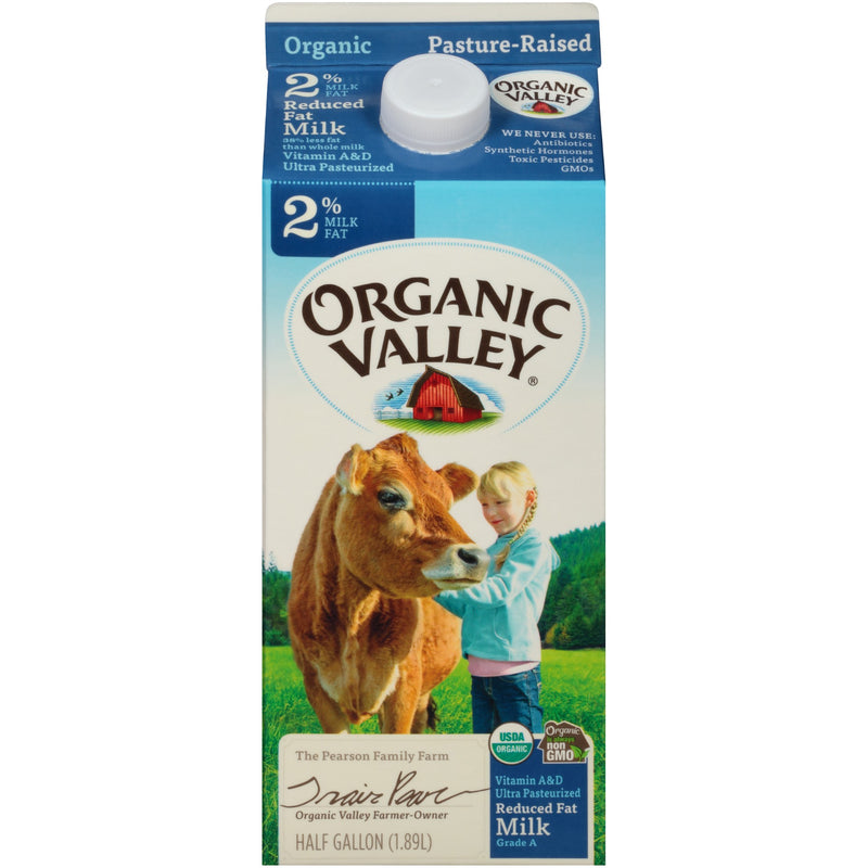 Milk Uht Reduced Fat White Organic 64 Fluid Ounce - 6 Per Case.