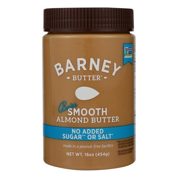 Barney Butter - Almond Butter - Bare Smooth - Case of 6 - 16 Ounce.