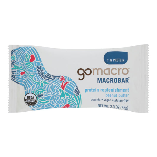 GoMacro Organic Macrobar - Peanut Protein - 2.3 Ounce Bars - Case of 12