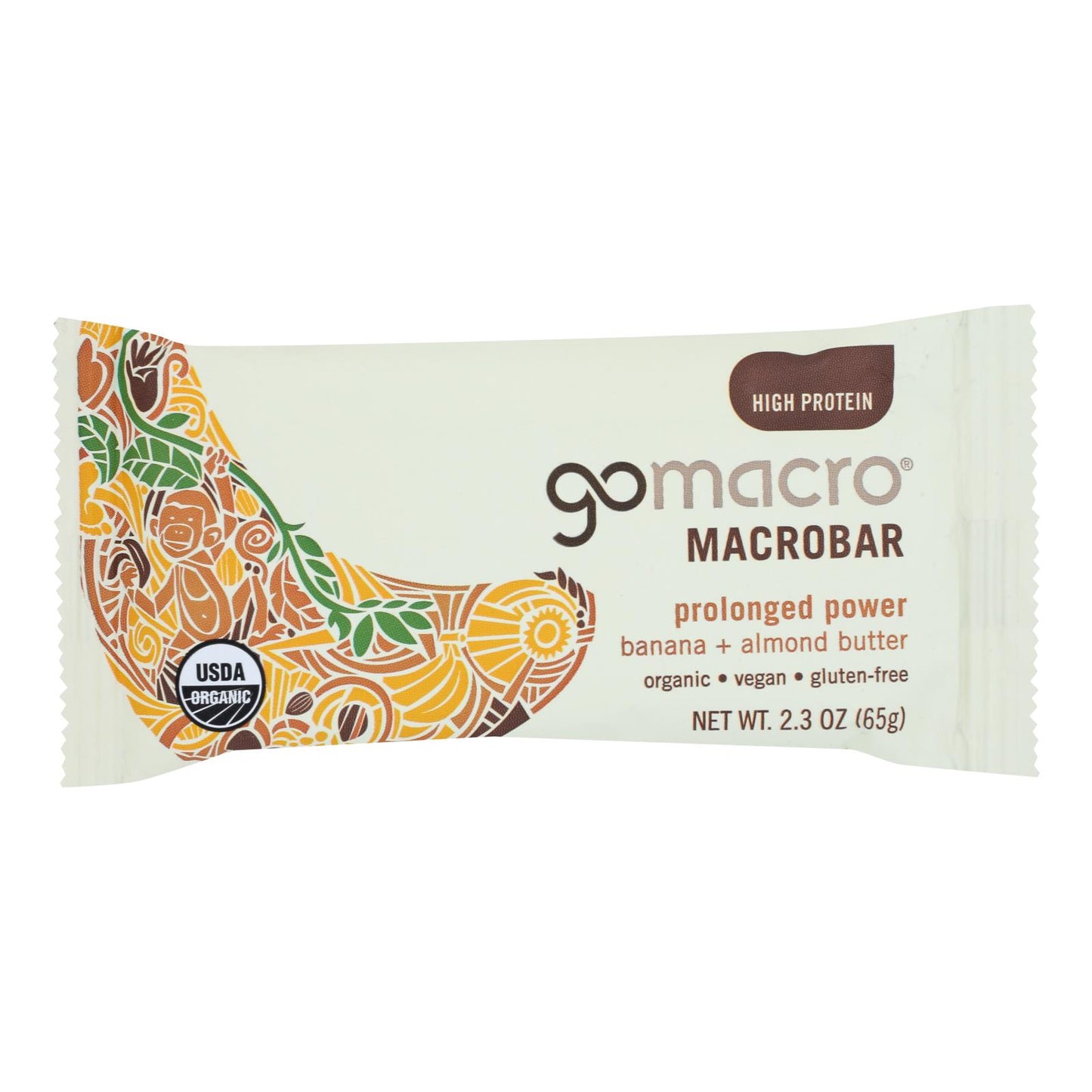 GoMacro Organic Macrobar - Banana and Almond Butter - 2.3 Ounce Bars - Case of 12