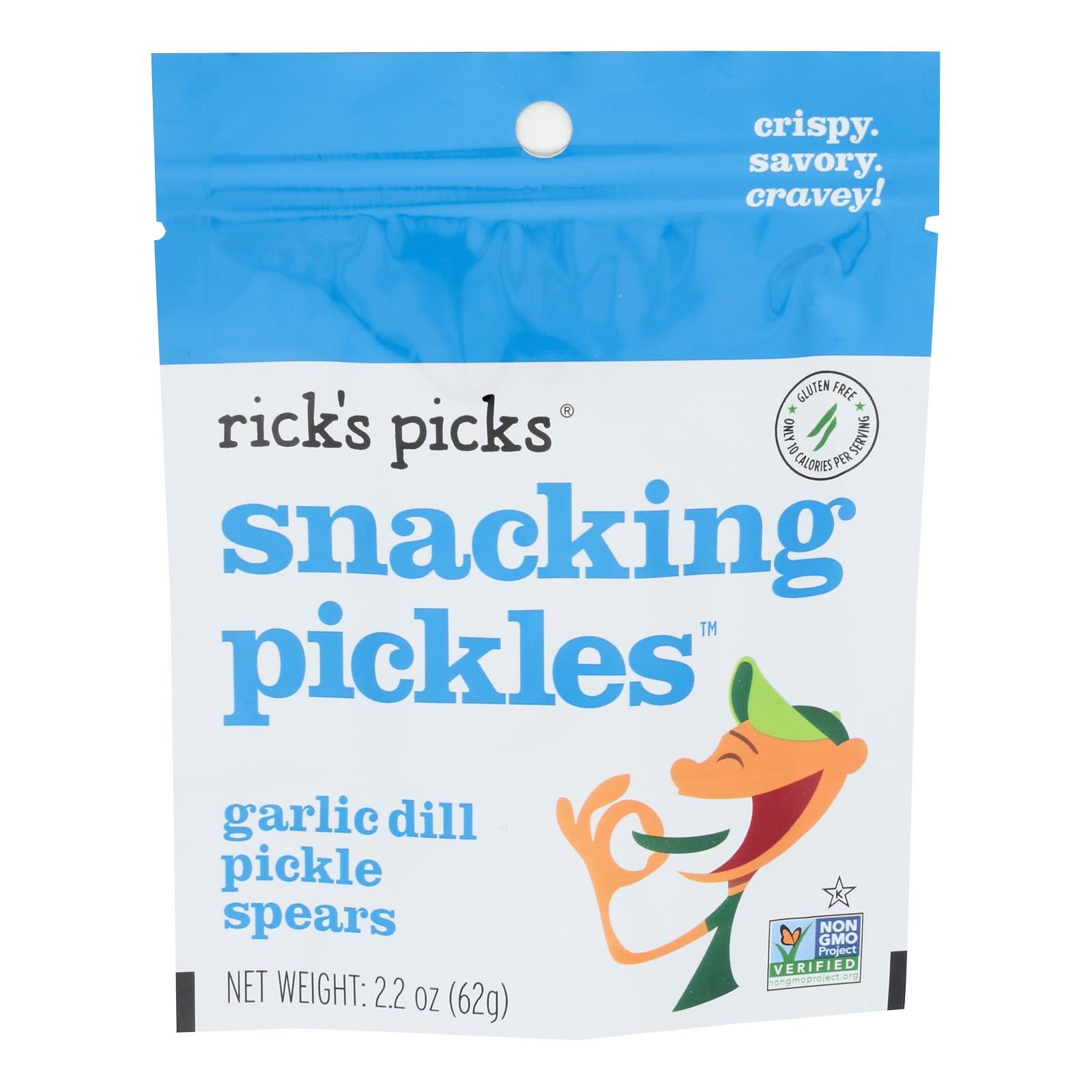 Rick's Picks - Pickle Spears Garlic Dill - Case of 12 - 2.2 Ounce