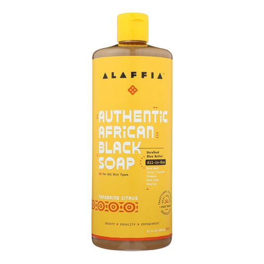 Alaffia - African Black Soap - Tangerine Citrus - 32 fl Ounce.