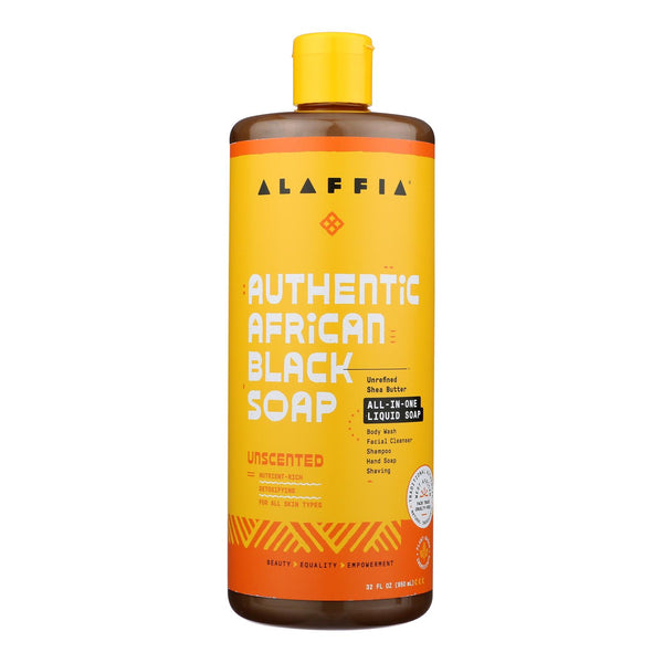 Alaffia - African Black Soap - Unscented - 32 fl Ounce.