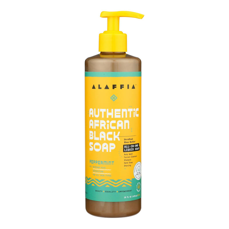 Alaffia - African Black Soap - Peppermint - 16 fl Ounce.