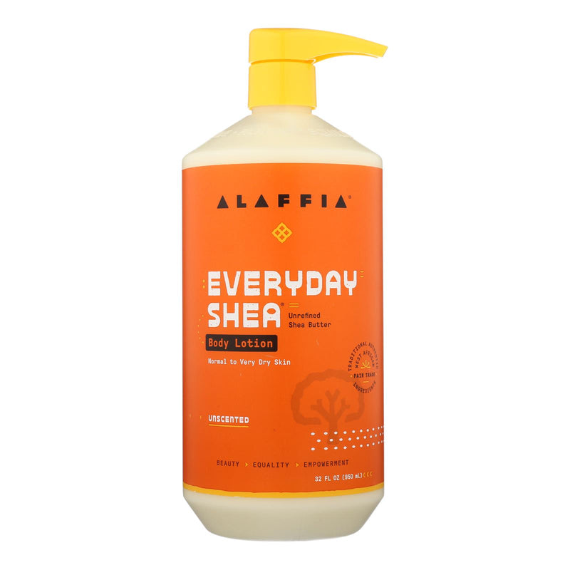 Alaffia - Everyday Lotion - Shea Unscented - 32 Ounce.