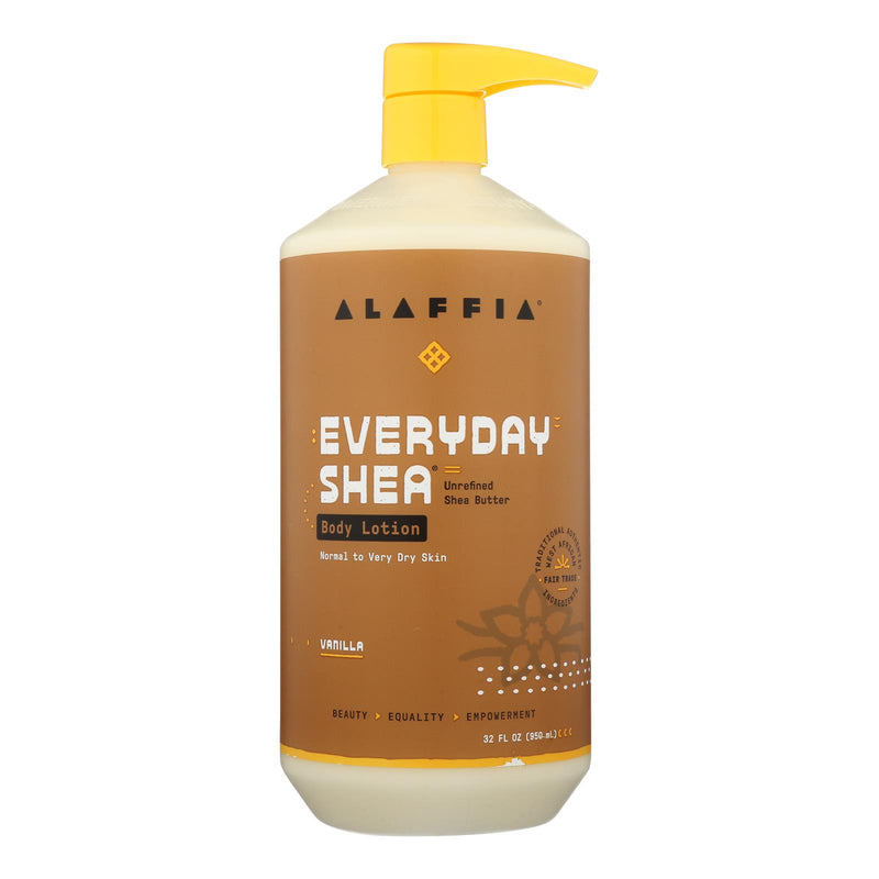 Alaffia - Everyday Lotion - Shea Vanilla - 32 Ounce.