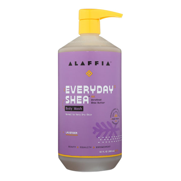 Alaffia - Everyday Body Wash - Shea Lavender - 32 Ounce.