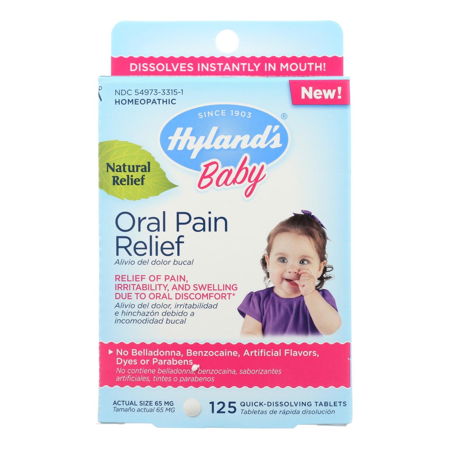 Hylands Homeopathic - Baby Oral Pain Relief - 1 Each - 125 Tablets