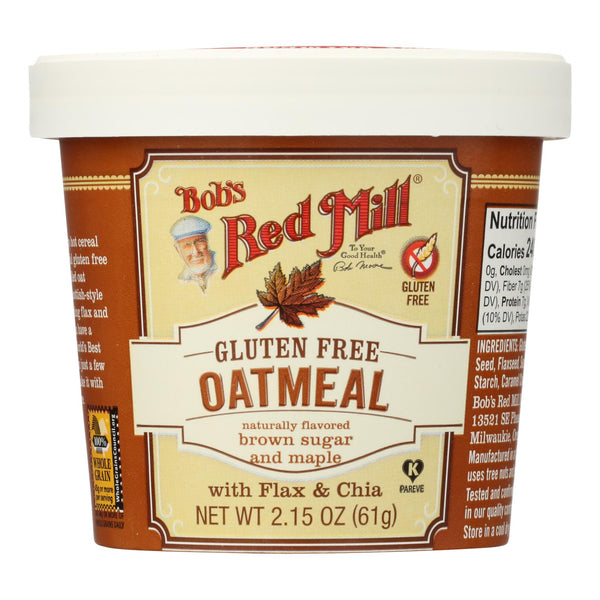 Bob's Red Mill - Gluten Free Oatmeal Cup Brown Sugar and Maple - 2.15 Ounce - Case of 12