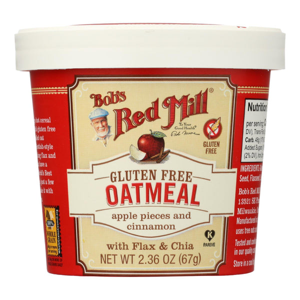 Bob's Red Mill - Gluten Free Oatmeal Cup Apple and Cinnamon - 2.36 Ounce - Case of 12