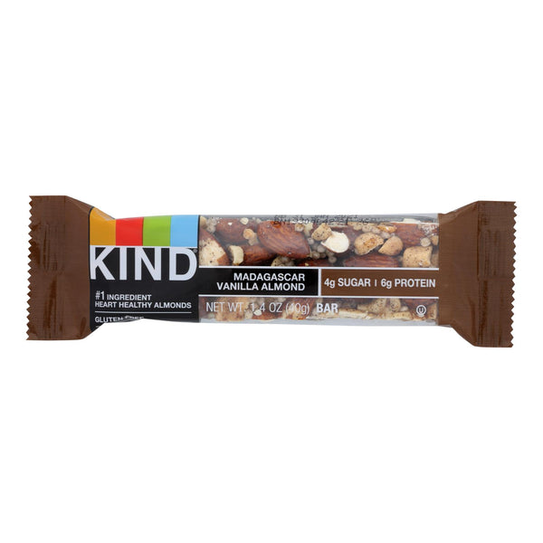 Kind Bar - Madagascar Vanilla Almond - 1.4 Ounce Bars - Case of 12