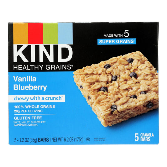 Kind Bar - Granola - Healthy Grains - Vanilla Blueberry - 1.2 Ounce - 5 Count - Case of 8