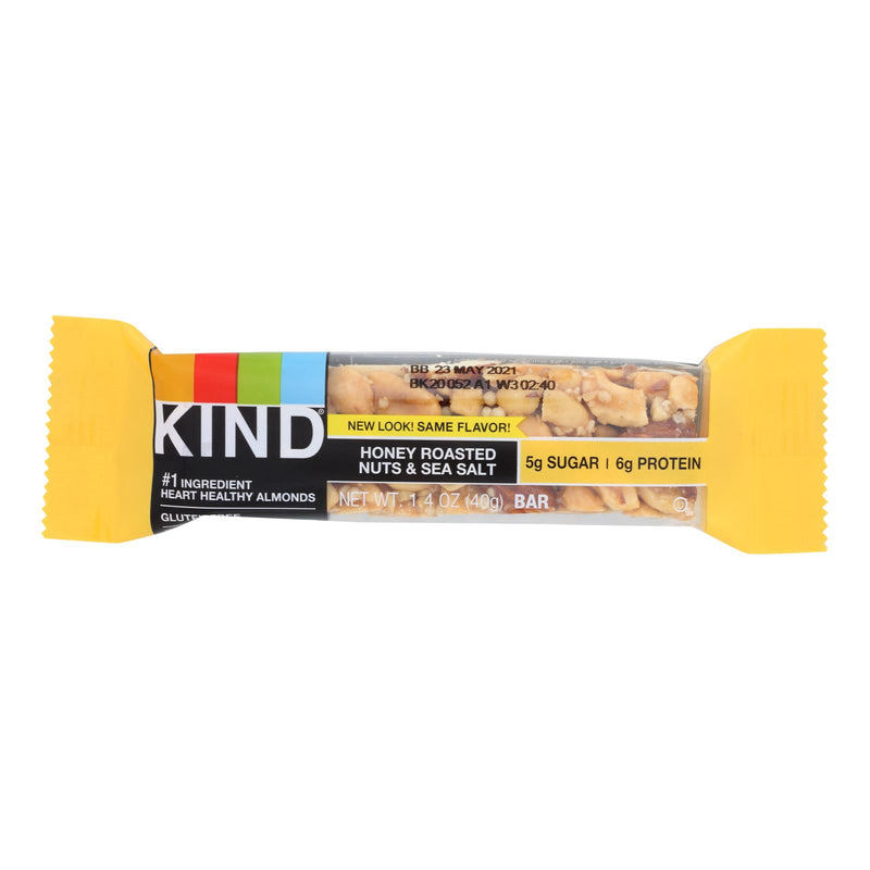 Kind Honey Roasted Nuts and Sea Salt - Case of 12 - 1.4 Ounce.