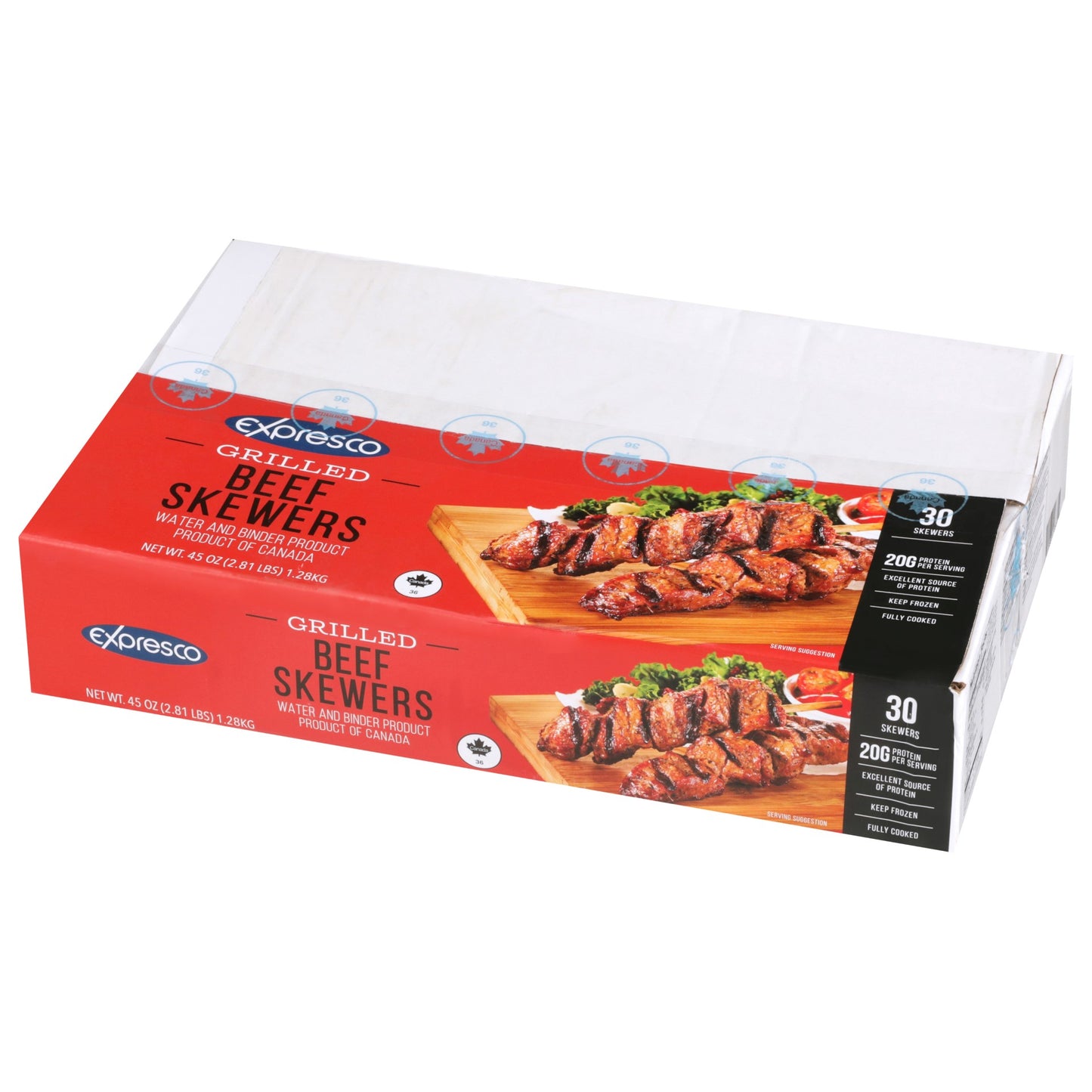 Expresco Grilled Beef Skewers Pound 2.81 Pound Each - 1 Per Case.