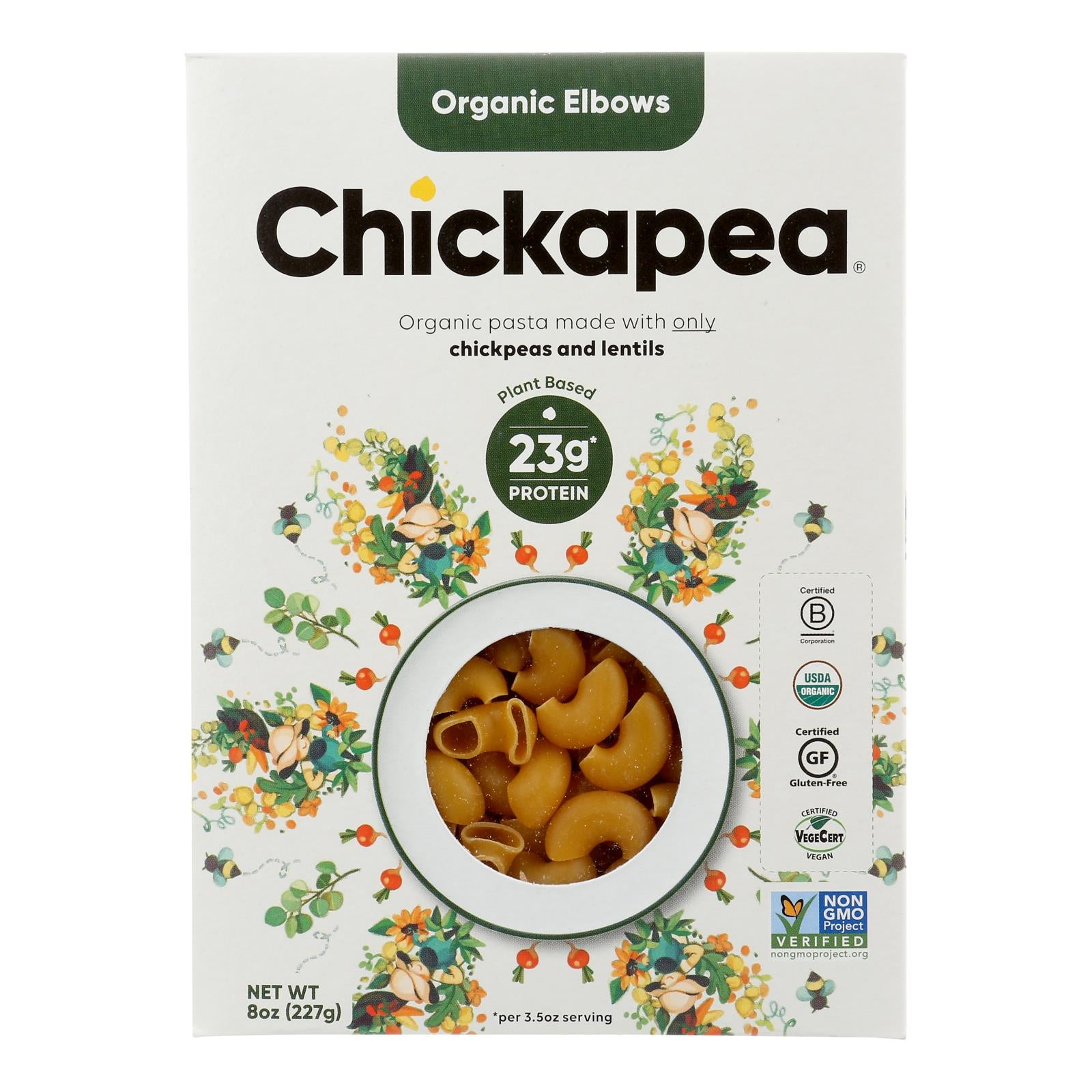 Chickapea Pasta - Pasta Elbows - Case of 6-8 Ounce