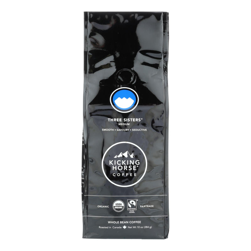 Kicking Horse Coffee - Organic - Whole Bean - Three Sisters - Medium Roast - 10 Ounce - case of 6