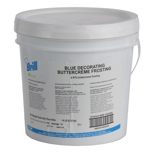 Decorating Icing Blue Transmart Pail 14 Pound Each - 1 Per Case.