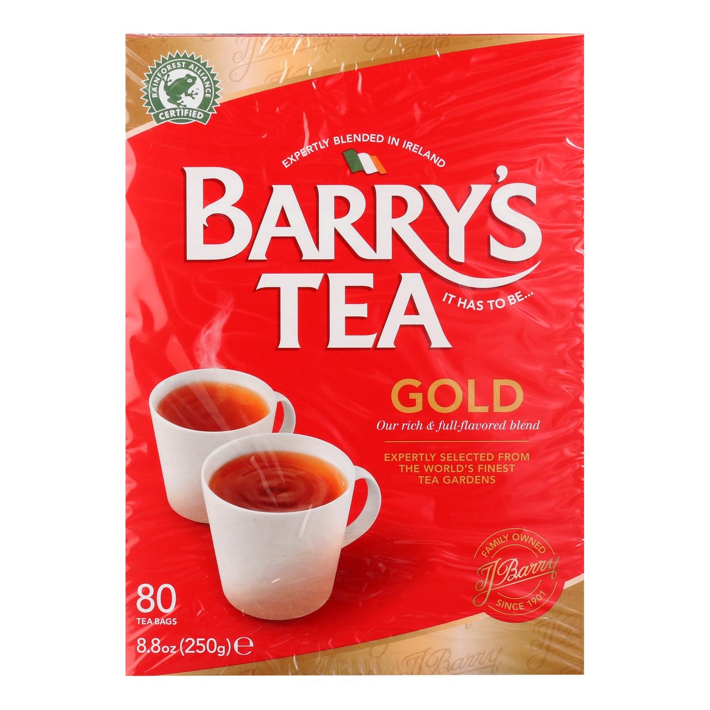 Barry's Tea - Irish Tea - Gold Blend - Case of 6 - 80 Bags