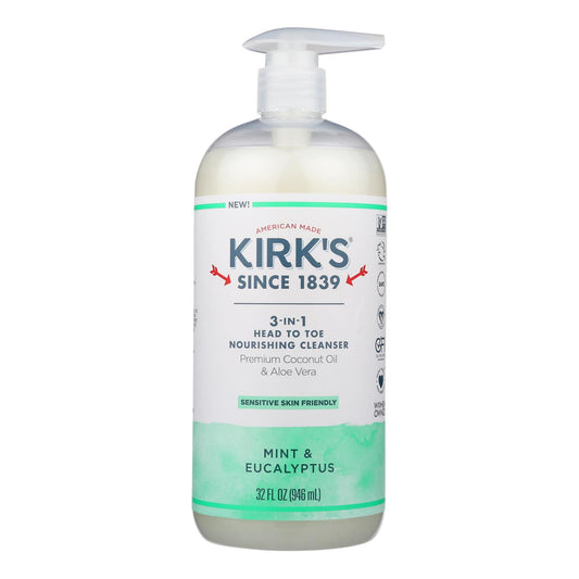 Kirk's Natural - 3-in-1 Cleanser Euclypt Mint - 1 Each-32 Fluid Ounce